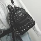Ball Stud Faux Leather Backpack