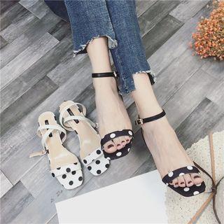 Polka Dot High Heel Sandals