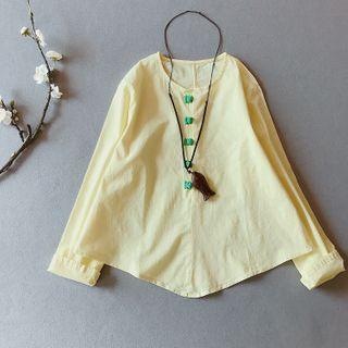Long-sleeve Frog Button Top