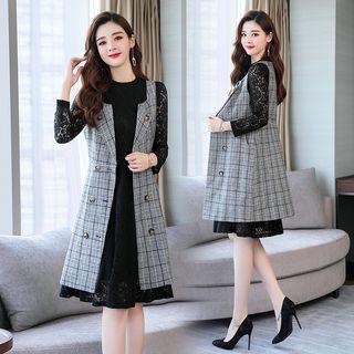 Plaid Sleeveless Vest Dress
