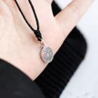 Lion Dance Embossed Sterling Silver Pendant Necklace / String Bracelet