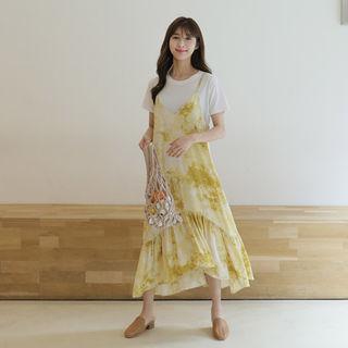 Spaghetti-strap Gradient Long Dress