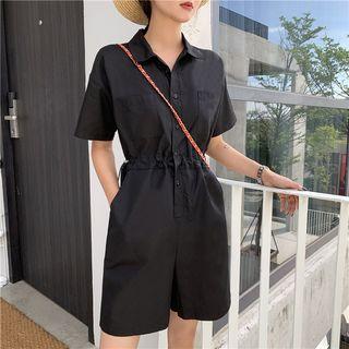 Short-sleeve Cargo Playsuit