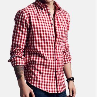 Long-sleeve Gingham Flannel Shirt