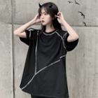 Elbow-sleeve Seam Detail T-shirt