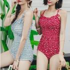 Plaid Smocked Swimsuit