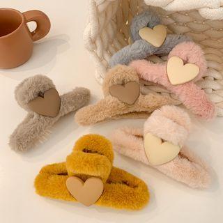Heart Accent Chenille Hair Claw