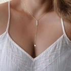 Triangle Bar Drop Necklace As Shown In Figure - One Size