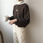 Puff Sleeve Cardigan Coffee - One Size