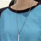 Stainless Steel Bar Pendant Necklace 1 Piece - Necklace - One Size