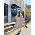 Hooded Snap-button Wrap Coat