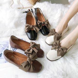 Square Toe Bow Flats