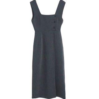 Strappy Side-buttoned Midi A-line Dress