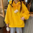 Bow Accent Oversize Hoodie