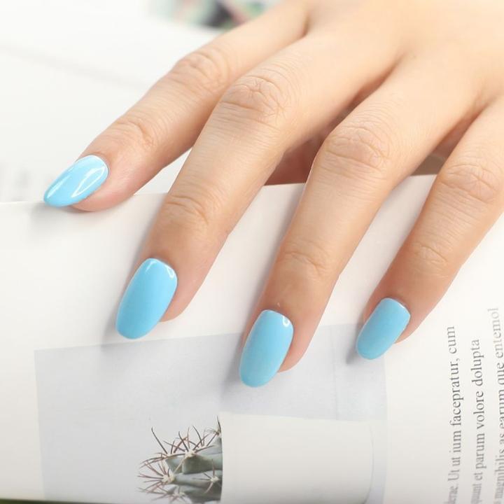 Cosplus - 0121 Nail Gel Polish Macaron Collection 105 Lake Blue 8ml