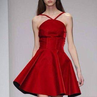 Spaghetti Strap A-line Cocktail Dress