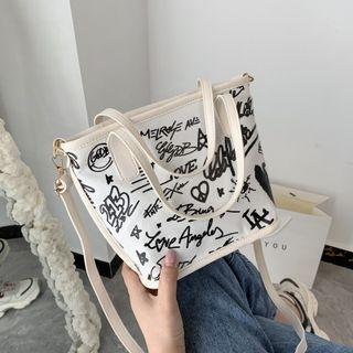 Print Tote Bag With Shoulder Strap