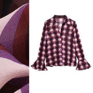 Bell Sleeve Printed Shirt