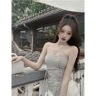 One-shoulder Camisole Top Gray - One Size