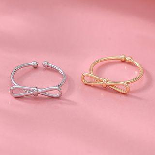 Bow Sterling Silver Open Ring
