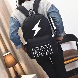 Flash Print Canvas Backpack