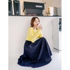 Plus Size U-neck Textured T-shirt
