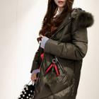 Faux-fur Hooded Duck Down Padded Long Coat