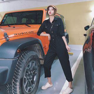 Elbow-sleeve Elbow-sleeve Jumpsuit