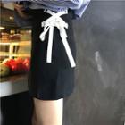 Lace-up High-waist Pencil Skirt