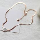 Square Pendent Necklace Rose Gold - One Size