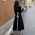 Bell-sleeve Top / Midi A-line Skirt