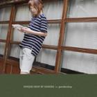 Dip-back Striped T-shirt