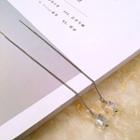 Faux Crystal Cube Dangle Earring 1 Pair - Silver - One Size