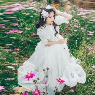 Ruffled Layered Maxi Dress