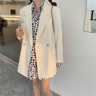 Long-sleeve Dotted Shirt / Double-breasted Blazer