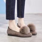 Bobble Faux Suede Flats