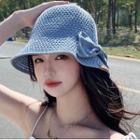 Bow-accent Lace Bonnet Hat