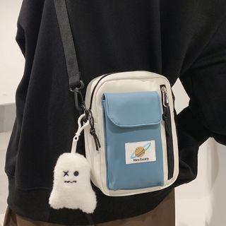 Color-panel Crossbody Bag