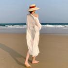 Chiffon Long Cover-up White - One Size