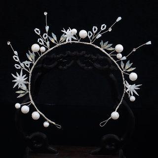 Faux Pearl Wedding Headband As Shown In Figure - One Size
