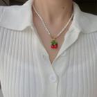Cherry Pendant Freshwater Pearl Necklace