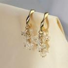 Faux Crystal Twisted Alloy Dangle Earring
