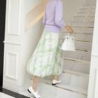 Tie-dye Long Pleat Skirt