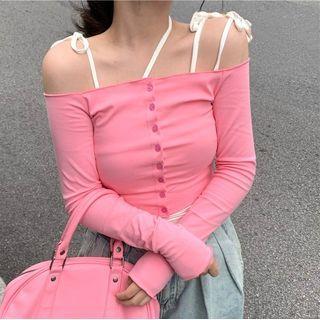 Spaghetti Strap Top / Long-sleeve T-shirt