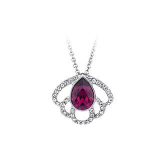 Elegant Pendant With Purple Austrian Element Crystal And Necklaces