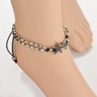 Starfish Alloy Anklet 1pc - Silver - One Size