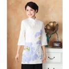 Flower Print 3/4 Sleeve Cheongsam Top