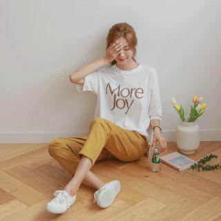 More Joy Elbow-sleeve Printed T-shirt