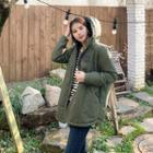 Hooded Faux-fur Lining Safari Jacket