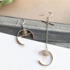 Non-matching Bead Geometric Drop Earring As Shown In Figure - One Size